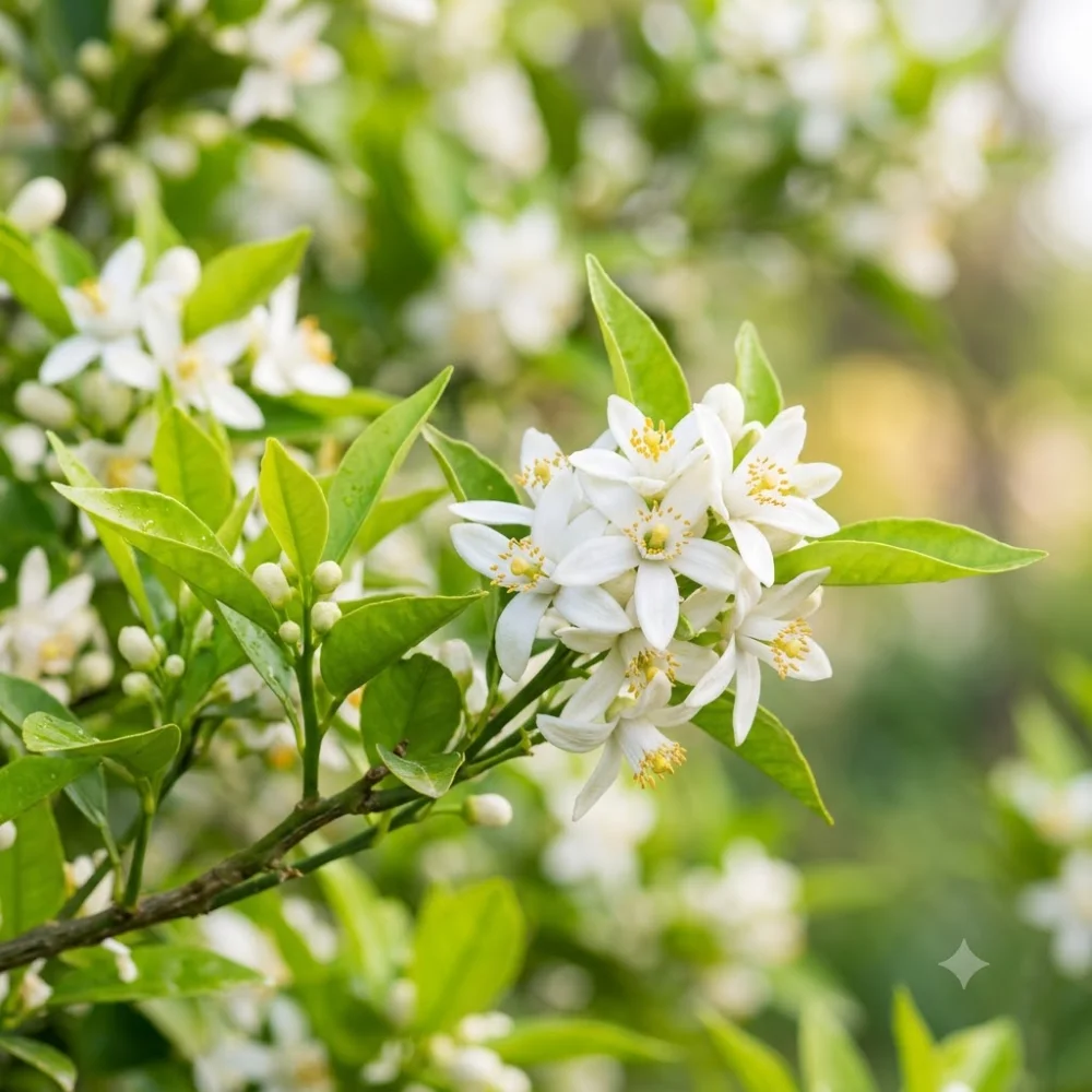 Fleurs d'agrume au printemps